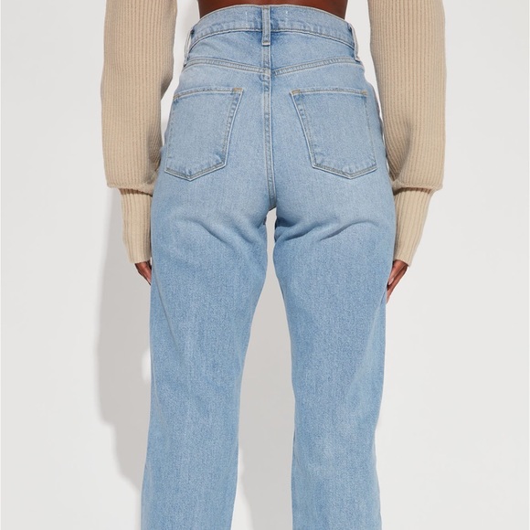 Fashion Nova Never Worn Tall Straight Leg Jeans - Light Wash - Picture 4 of 4